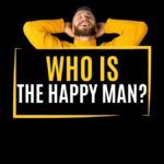 Happy man in the yellow color t shirt with full of happiness on the face